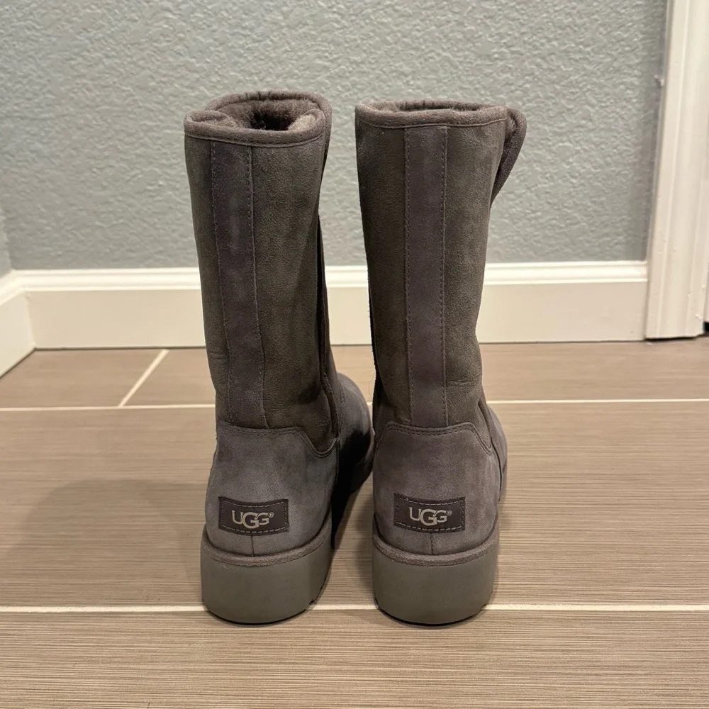 UGG W Amie Grey Boots - Picture 7 of 11